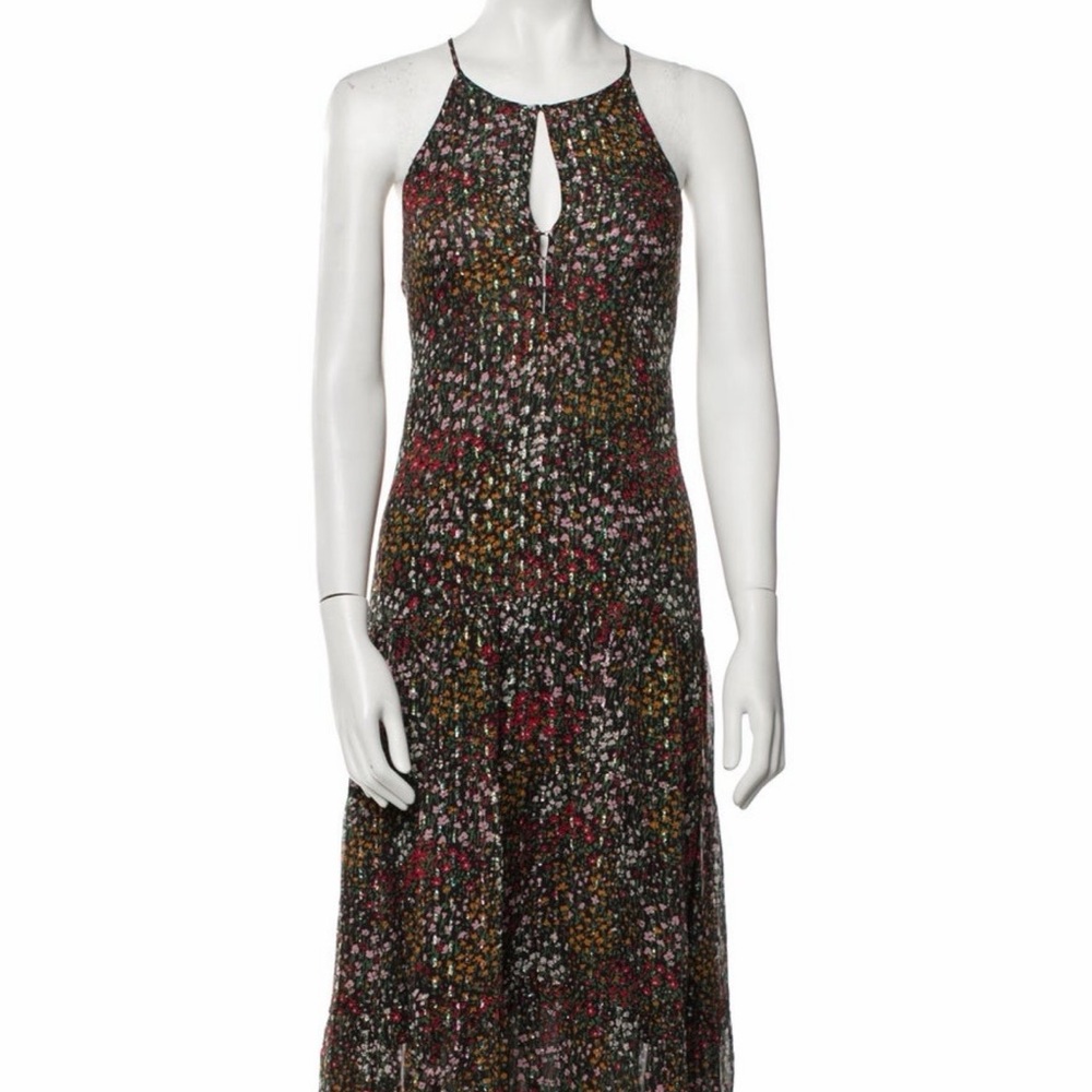 A.L.C Floral V-Neck Maxi Dress
